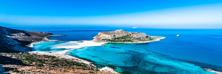 Panorama of the beautiful blue lagoon