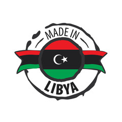 Fototapeta premium Libya flag, vector illustration on a white background
