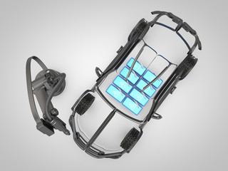 Elektrofahrzeug von oben