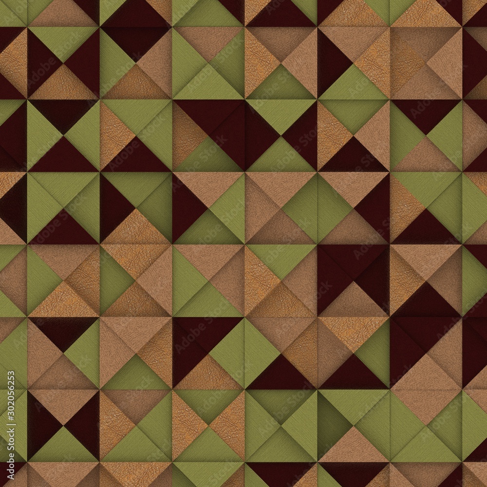 Poster 3d illustration of abstract pattern