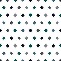 Seamless pattern simple style rounded square geometry diamond cut shape pattern random, rhomb, line up in three colors, in blue green, navy, dark blue, gray, decorated wallpaper background for website