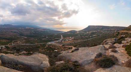 Amazing panorama scenery of Crete island.