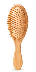 Wooden massage hairbrush