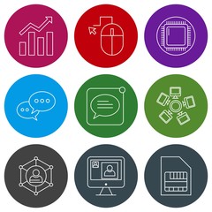 9 User interface Icon set for web and mobile applications