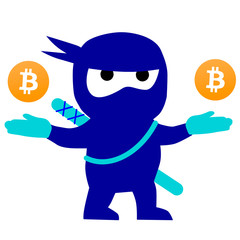 Bitcoin ninja character