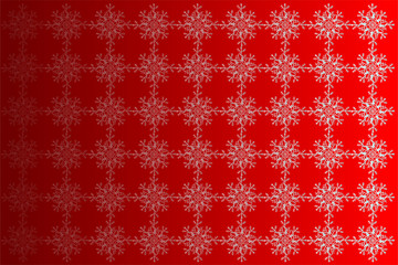 雪の結晶のデザイン　テンプレート – 赤色背景、全面シンボル