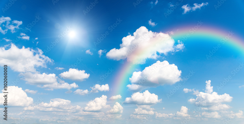 Wall mural blue sky and clouds background