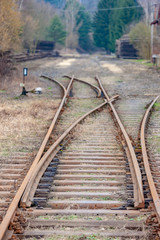 liquidation of old tracks on the canceled Railway Line, Czech Republic