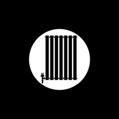 Radiator icon isolated on black background