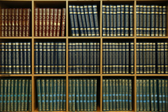 blurred background from bookcase with books