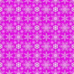 Vector Christmas Snowflakes winter seamless pattern.