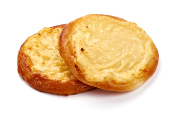 Sweet curd rolls, isolated on white background