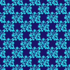 floral pattern on dark blue background