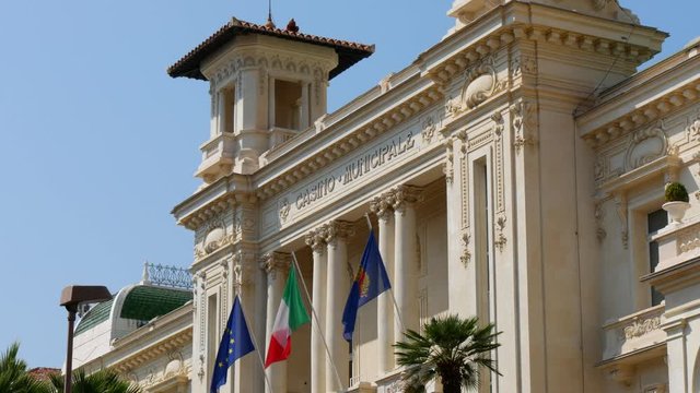 Front of San Remo Casino (Casin&ograve; Municipale di Sanremo), Sanremo, Italy