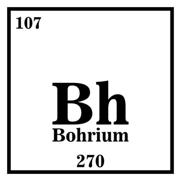 Bohrium Periodic Table of the Elements Vector illustration eps 10