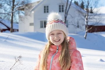 Fototapeta na wymiar norwegian girl smiling
