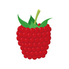 Vector illustration of a funny raspberry in cartoon style.