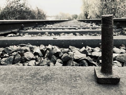 Alte Gleise mit Rammbock