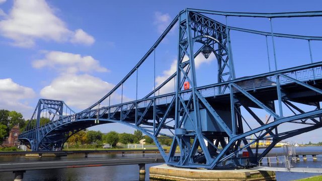 Kaiser Wilhelm Bridge Wilhelmshaven with cars