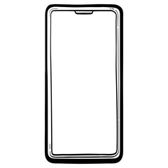 Mobile Phone Hand Drawn Vector Icon