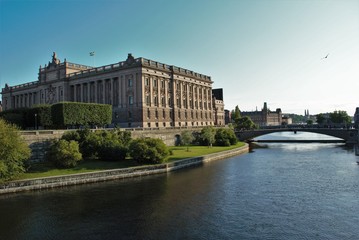 Fototapeta na wymiar architectural views of buildings of Stockholm