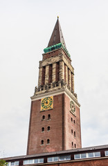 Town Hall Tower, landmark of the city, Kiel, Schleswig-Holstein, Germany