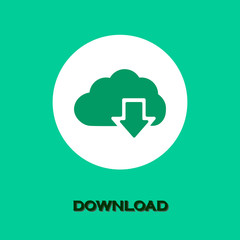 Fototapeta premium download on cloud vector icon. EPS 10