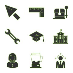 Set Of 9 Universal Icons For Mobile Application and websites