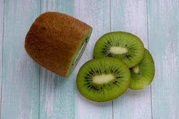 kiwi fruit isolated on white background green diet