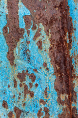 Old Weathered Bluish Corrugated Metal Texture