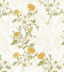 Antique Design With Flowers 