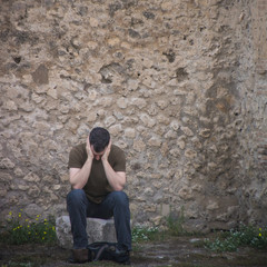 homme en dépression