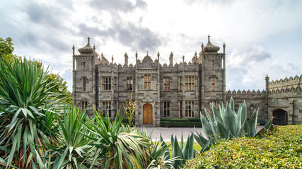 Northern facade of Vorontsov palace in Alupka.