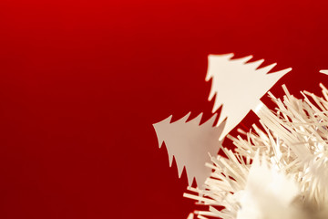 Arrière-plan des fêtes de fin d'année et de Noël - guirlande de sapins de Noël