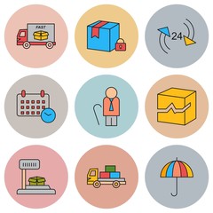 9 Simple Universal Related Color Icons