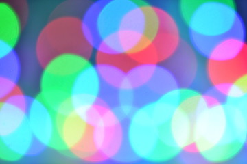 RGB lighting background, LED RGB Bokeh on blue.