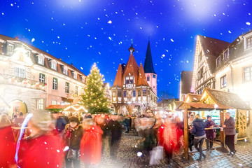 Weihnachtsmarkt in Michelstadt, Odenwald, Hessen, Deutschland