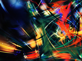 Obraz na płótnie Canvas abstract chaotic fractal background 3D rendering illustration