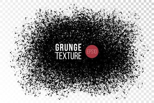 Vector hand drawn big textured hand painted stain. Monochrome backdrop. One color grungy background oval shape with splatters.