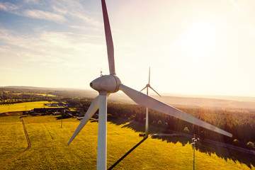 Windmill in rural german landscape © Engel Drohnenpilot