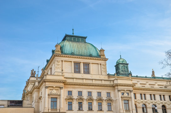 Historical building of the J.K.Tyl Theatre in Pilsen, Bohemia, Czech Republic. Named after Josef Kajetan Tyl. Built in the neo-renaissance style with some art nouveau elements. City cultural heritage