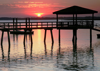 Fototapeta premium Odbicia przy ujściu rzeki