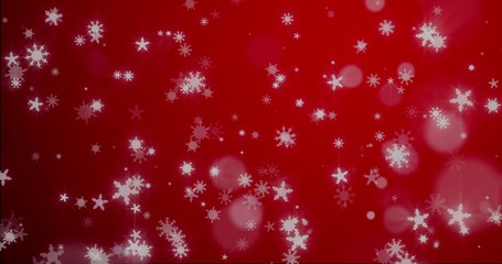 Christmas blue background with snowflakes - falling snow