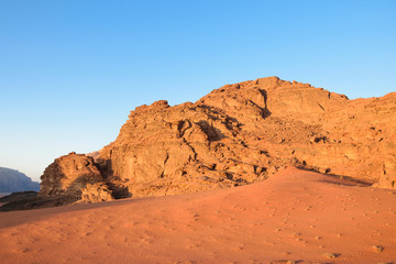 Rock desert in Jordan.