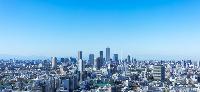 (東京都-風景パノラマ)ラウンジから望む池袋方面の風景３