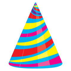 Isolated party hat over a white background - Vector illustration