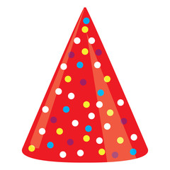 Isolated party hat over a white background - Vector illustration