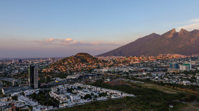 Cerro de la Silla (The Saddle) Mountain in Monterrey Mexico