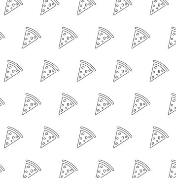 pizza background Seamless. food background vector black 