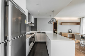 Modern, bright, clean, kitchen interior 